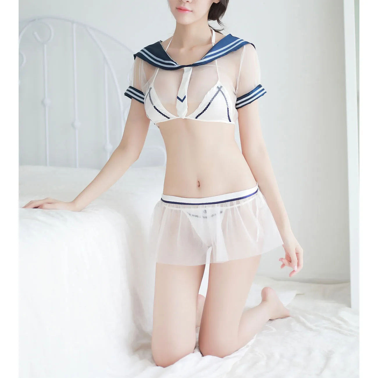 外國熱賣 透明水手服